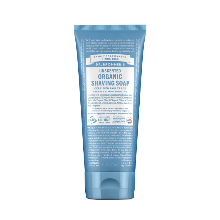 Dr Bronners Unscented Organic Shaving Soap 207ml